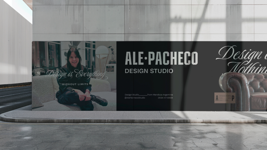 Ale Pacheco Design Studio visual identity and personal branding portfolio.